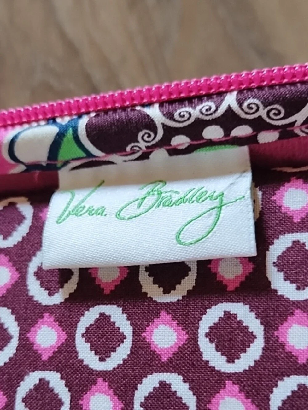 Rare Vera Bradley Pink Cupcake Quilted Floral Medallion Laptop Bag